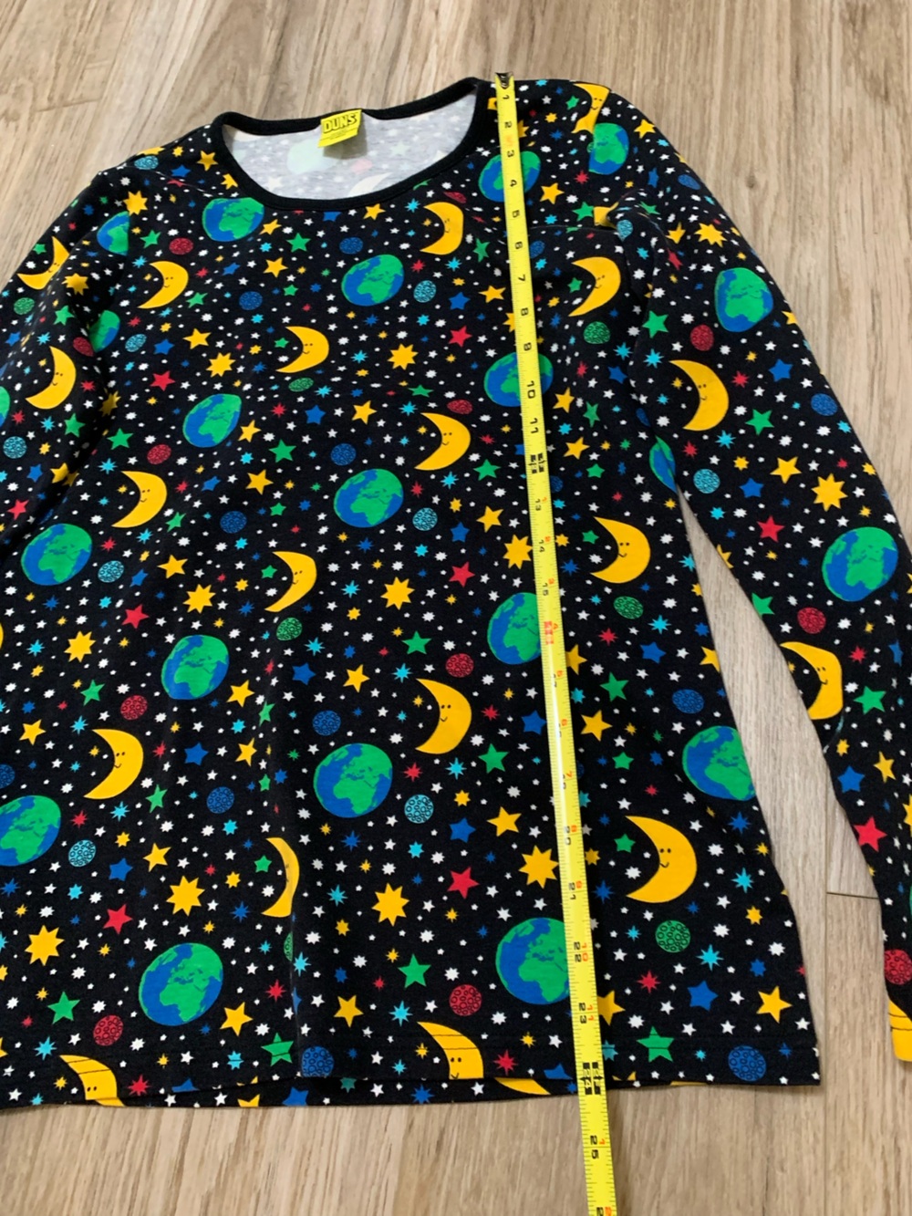 DUNS Sweden Organic Cotton Celestial Mother Earth Shirt Long Sleeve Tee WOMEN L - Picture 7 of 8